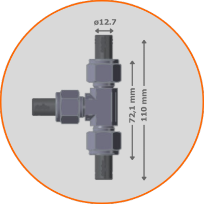 Origaccess - Cellule type Swagelok - 3 électrodes  Ø12.7 / 1/2'' en matière INOX 316L