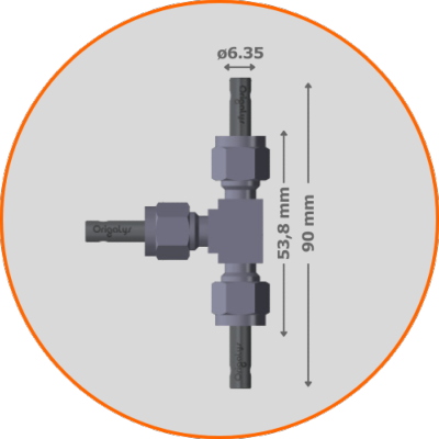 Origaccess - Cellule type Swagelok - 3 électrodes Ø6.35 / 1/4'' en matière INOX 316L